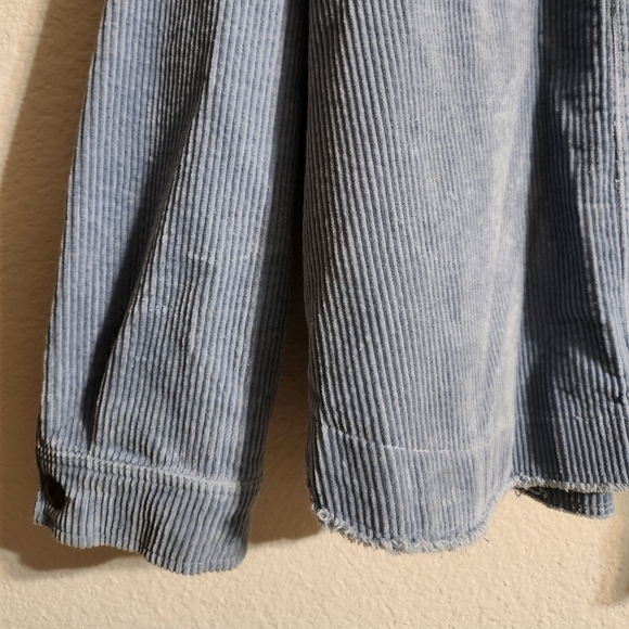 Zara Women’s Corduroy Overshirt Shacket Light Blue size small - Picture 4 of 6